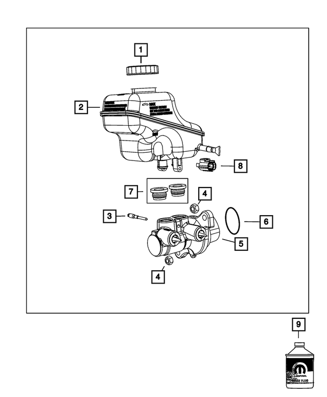 68048549AB - Brakes: Brake Master Cylinder Reservoir for Mopar Image image