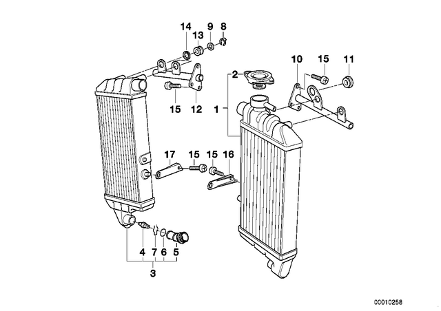 17111464976 - : Bracket Upper Right for BMW-Motorrad Image