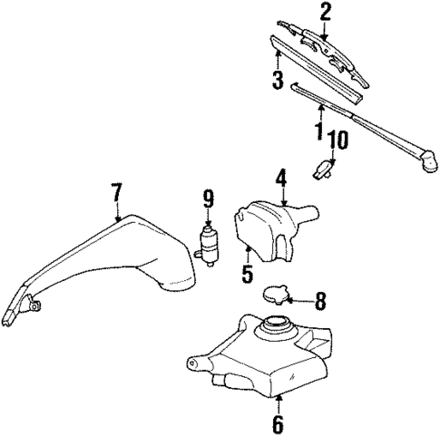 Wiper & Washer Components for 1996 Buick Riviera #0