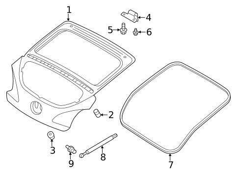 Liftgate for 2016 Hyundai Veloster #1