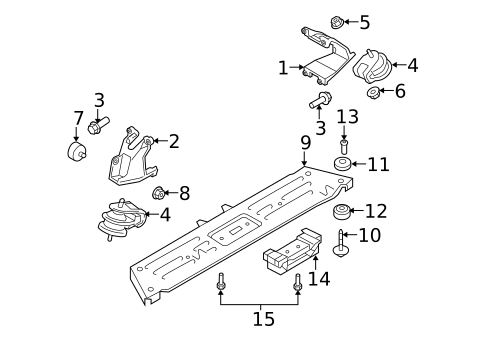 Engine & Trans Mounting for 2006 Suzuki Grand Vitara #0