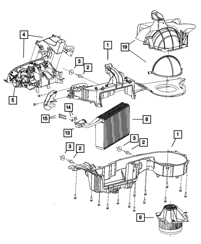 « 68000494AA – Air Conditioning &amp; Heater : Répartition Boitier pour Mopar Image »