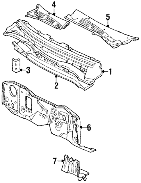 Cowl for 1992 Ford Crown Victoria #0