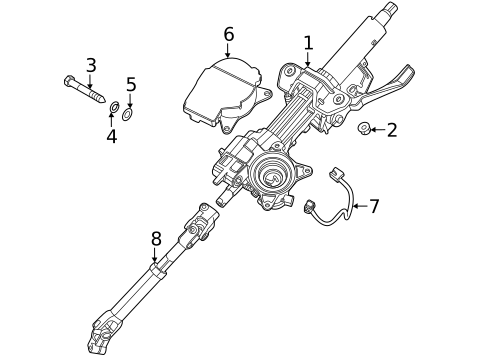 Steering Column Assembly for 2022 Hyundai Tucson #0