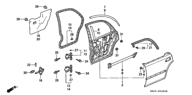 Rear Door Panels for 1995 Honda Civic #0