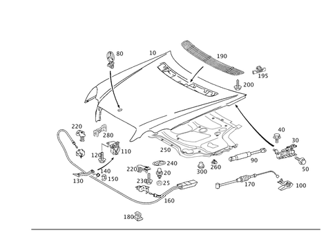 Engine Hood for 2006 Mercedes-Benz C55 AMG #0