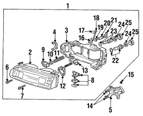 Headlamp Components for 1989 Acura Legend #0