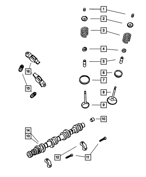 Camshafts and Valves for 2006 Jeep Commander #0
