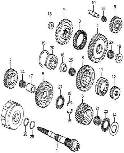 AT Countershaft for 1984 Honda Accord #0