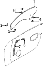 35026818 - : Glass Retainer for Chrysler: Prowler | Dodge: Monaco | Jeep: Cherokee Image