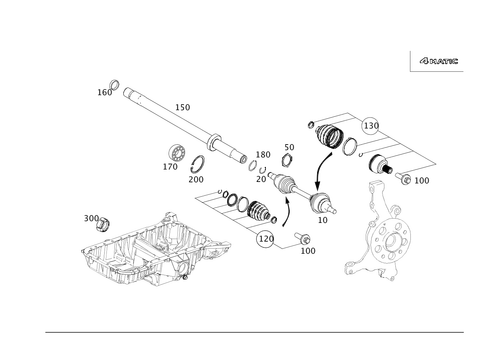 4MATIC&reg; Front Axle Shaft for 2013 Mercedes-Benz C350 #0