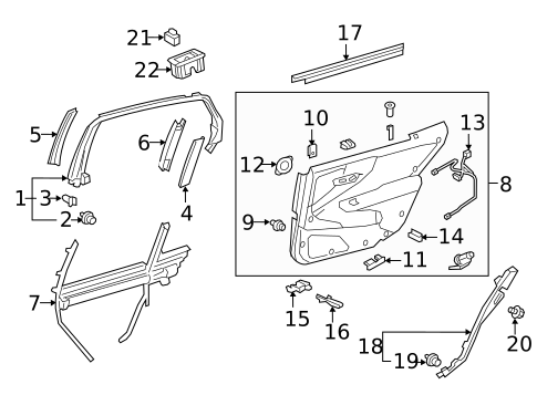 Interior Trim - Rear Door for 2019 Lexus LS500 #0
