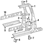 6136716030 - Body: 1995-1997 Toyota - Reinforcement for Toyota: Paseo, Tercel Image