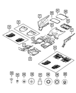 6509915AA - Interior Trim: Torx Head Screw, Cargo Loop for Mopar Image