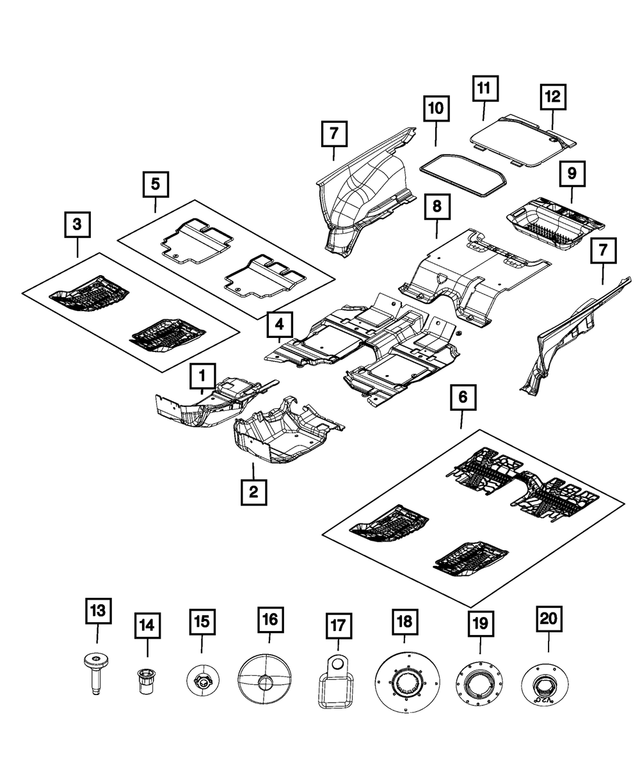 « 6509915AA – Interior Trim : Tête Torx Vis, Boucle De Chargement pour Mopar Image »