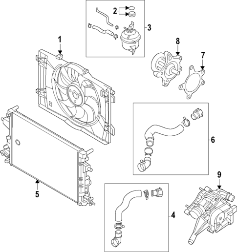 Radiator & Components for 2025 Hyundai Santa Fe #1