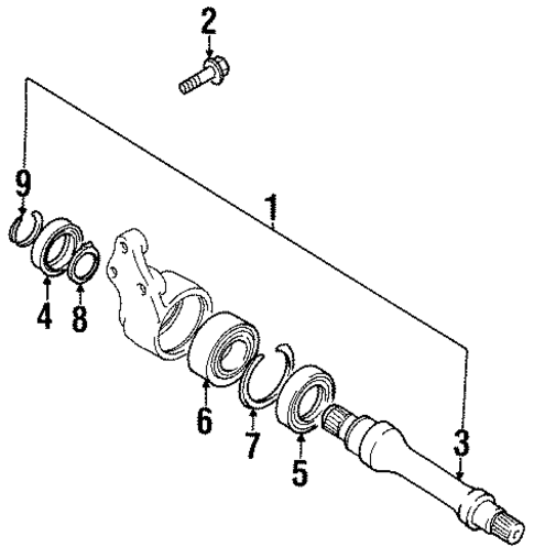 Intermediate Shaft for 1996 Suzuki Esteem #0
