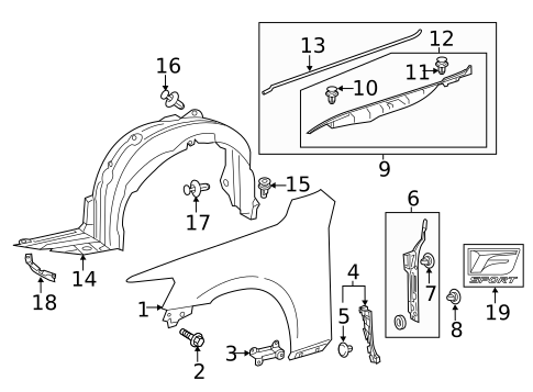 Exterior Trim - Fender for 2022 Lexus IS300 #0