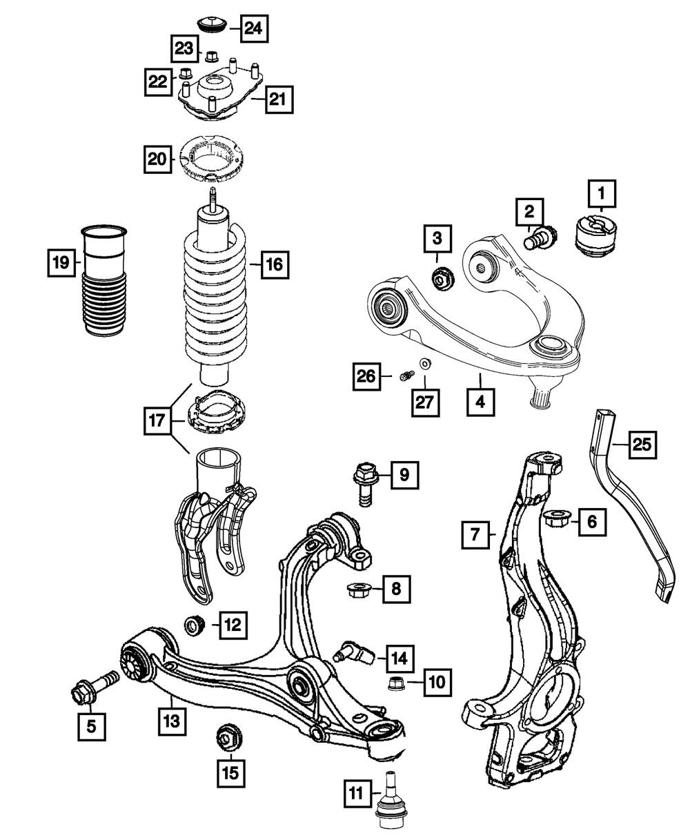 2011-2015 Jeep Grand Cherokee Suspension Shock Absorber Kit