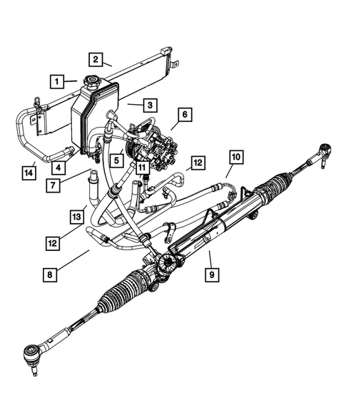 Power Steering Hoses for 2005 Jeep Grand Cherokee #1