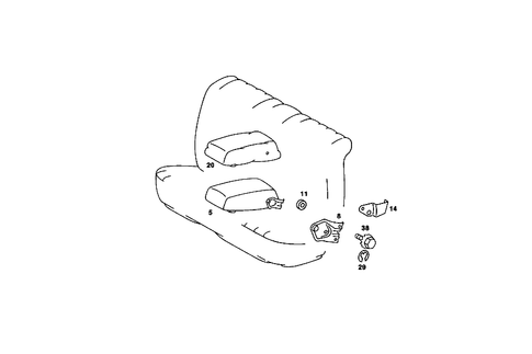 Folding Armrest for 1985 Mercedes-Benz 380SE #1