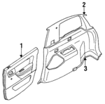 MR711415 - Body: Rear Door Trim for Mitsubishi Image