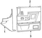 E8TZ1502344A6D - Body: Cowl Kick Panel for Ford: Bronco Image