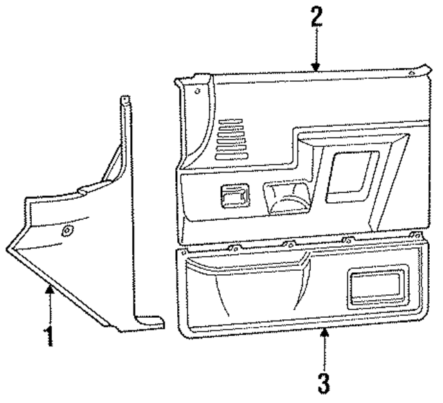 E8TZ1502344A6D - Body: Cowl Kick Panel for Ford: Bronco Image