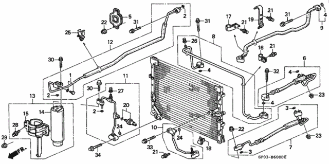 A/C Hoses - Pipes (1) for 1991 Acura Legend #0