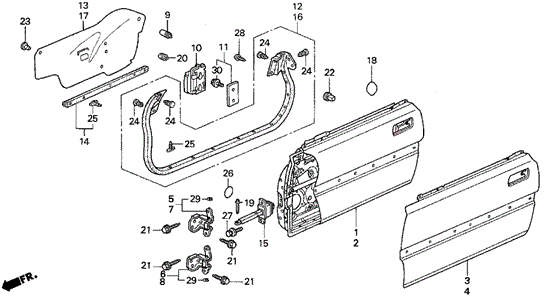 Front Door Panels for 1998 Acura TL #0