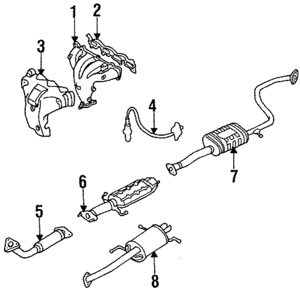 K*N様 Sephia XRC3000SDH 1994-1995 Kia Sephia Oxygen Sensor MBP03-18861B | OEM Parts