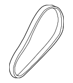 38920P2A013 - Cooling System: Alternator Belt for Honda: Civic, Civic del Sol, CR-V Image