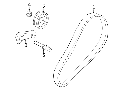 Belts & Pulleys for 1997 Honda CR-V #0