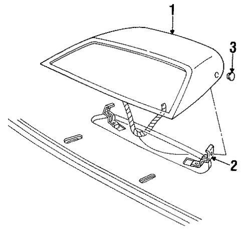 High Mounted Stop Lamp for 1989 Ford Mustang #0