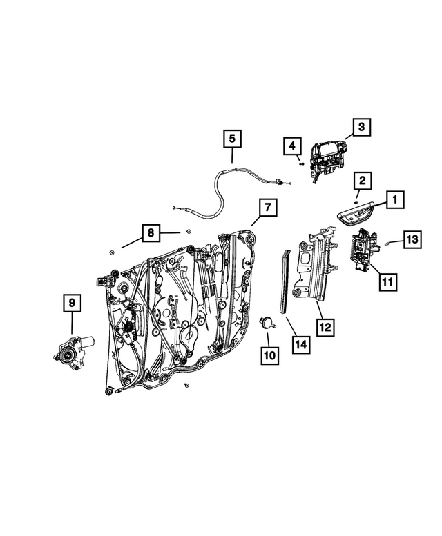 7LW82MBJAA - : Exterior Door Handle, Right for Mopar Image