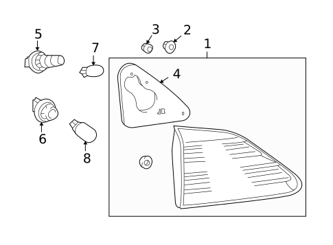 Backup Lamps for 2012 Lexus RX450h #0