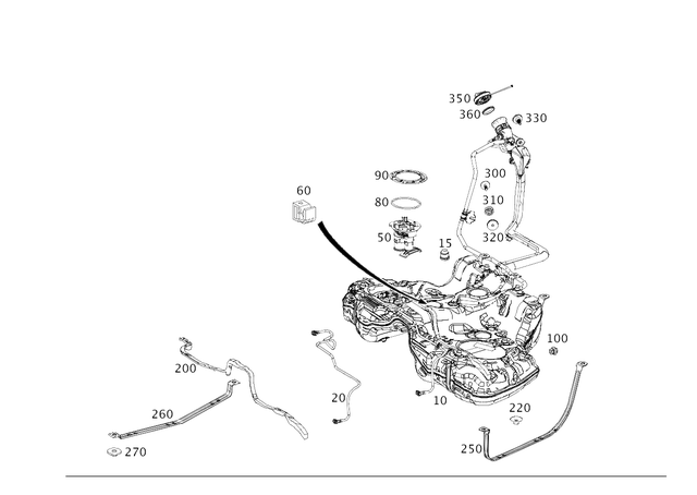 2224705600 - : Fuel Tank for Mercedes-Benz Image