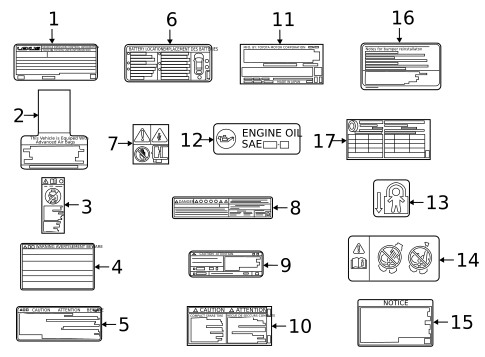 Labels for 2022 Lexus ES250 #0