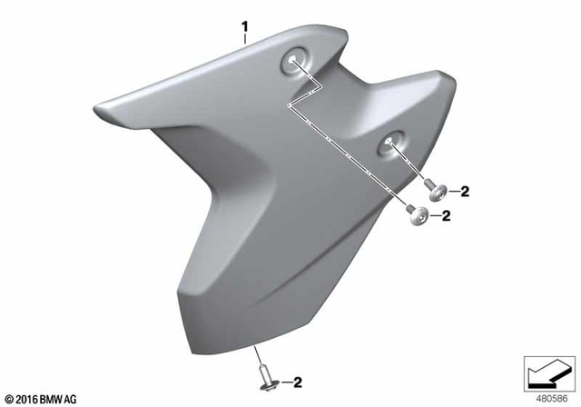 46638556653 - : Radiator Cowl "Style" Left for BMW-Motorrad Image