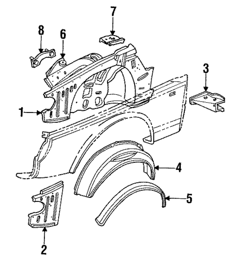Structural Components & Rails for 1990 Saab 900 #0