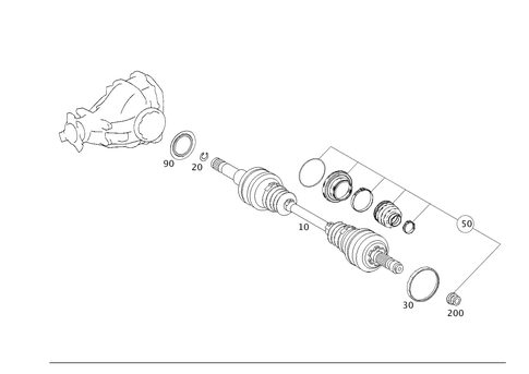 Axle Shaft for 2009 Mercedes-Benz E320 #0