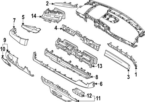 Instrument Panel Components for 2025 Kia EV9 #0