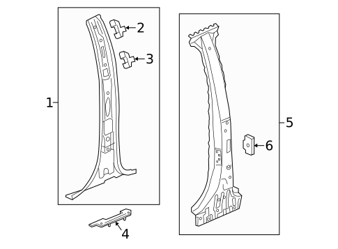 Center Pillar for 2015 GMC Sierra 1500 #0