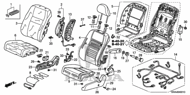 Front Seat (R.) for 2007 Honda CR-V #0