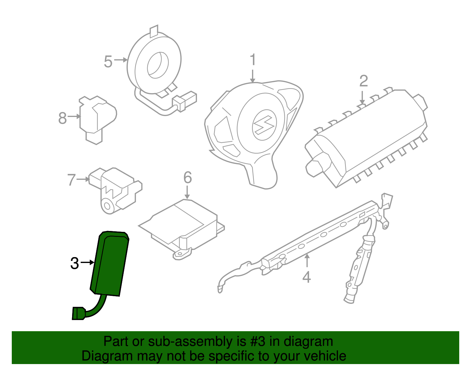 Side Impact Inflator Module - Nissan (K8EH0-1ET0A)