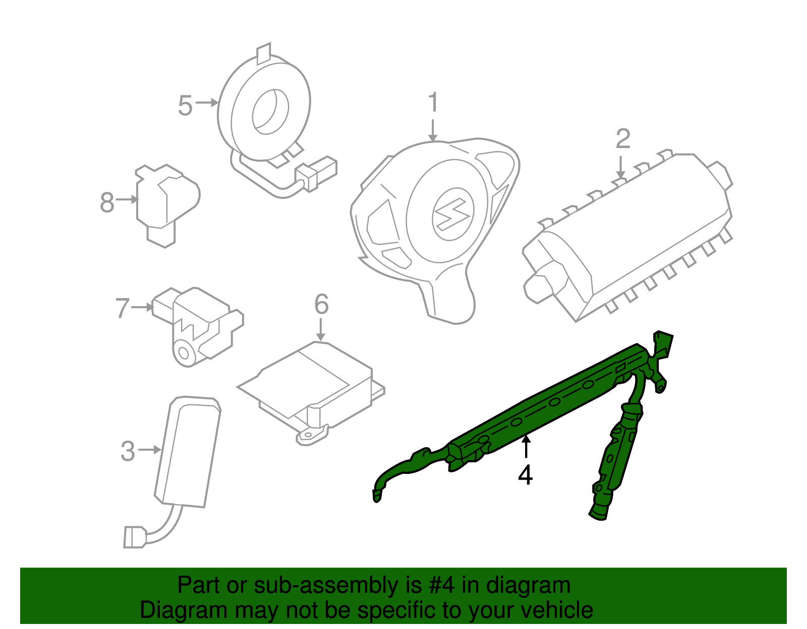 Inflator Curtain - Nissan (K85P1-1ET0A)