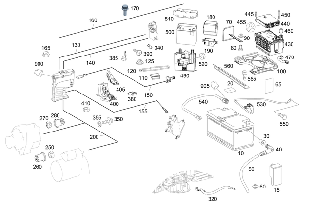29820508 - Electrical Equipment and Instruments: Electrical System Battery for Mercedes-Benz: 350SD, Maybach S550, Maybach S560, Maybach S580, Maybach S600, Maybach S650, Maybach S680, S450, S550, S560, S580, S600 Image image