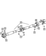 52123574AB - Rear Wheel Drive; Differential and Drive Line: Drive Shaft for Mopar Image