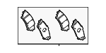 446647071 - : Disc Brake Pad Set Rear for Toyota Image