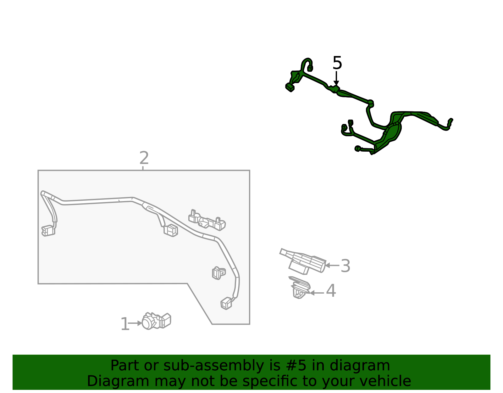 2022-2024 Honda Civic Parking Aid System Wiring Harness 32130-T20-A40 ...